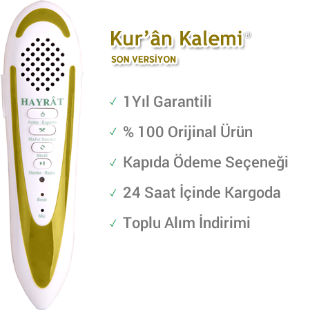 Kalemli Kur’an-ı Kerim ve Kur’an okuyan kalem